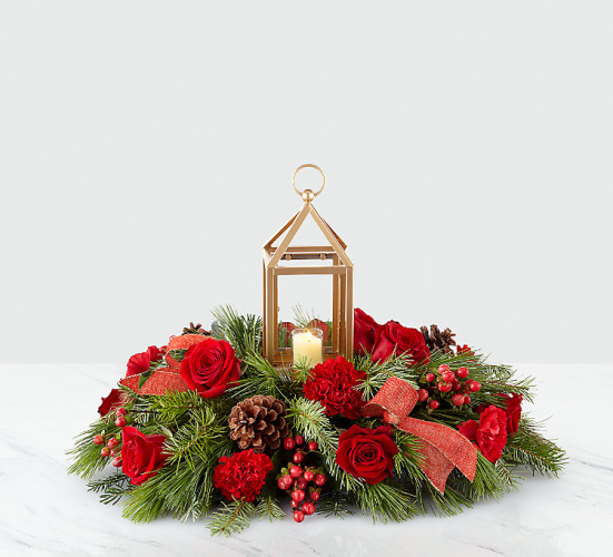 I\'ll Be Home for Christmasâ„¢ Lantern Centerpiece