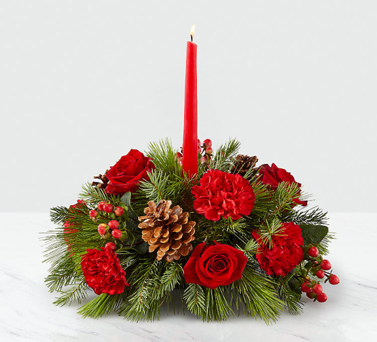 I\'ll Be Home for Christmasâ„¢ Candle Centerpiece
